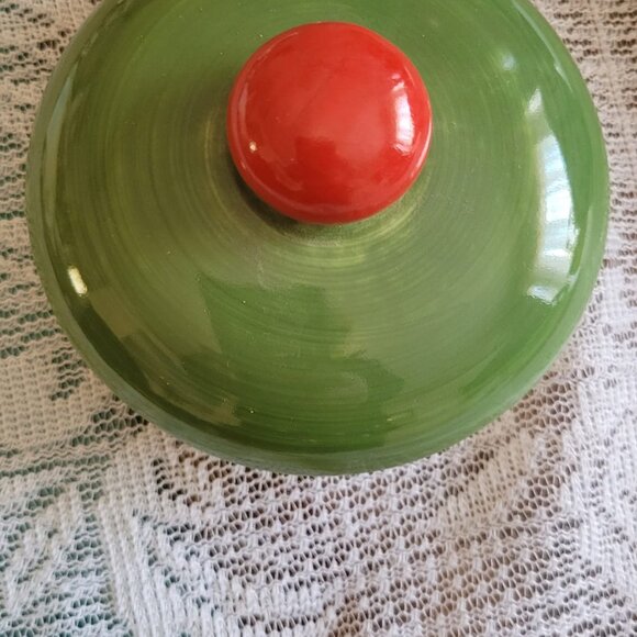 Vintage Russ Berrie Christmas Traditions Ceramic Cookie Jar - Picture 7 of 7